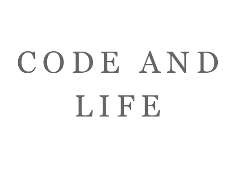 Schriftzug Code and Life im Titelfont des Blogs
