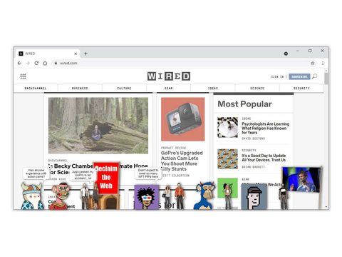 Webseite mit weblin-Avataren am unteren Bildrand